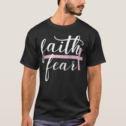 Faith Over Fear Inspirational Christian Gift Bible T_Shirt