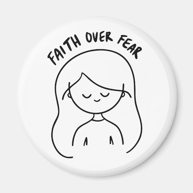 Faith Over Fear Inspirational Magnet (Front)