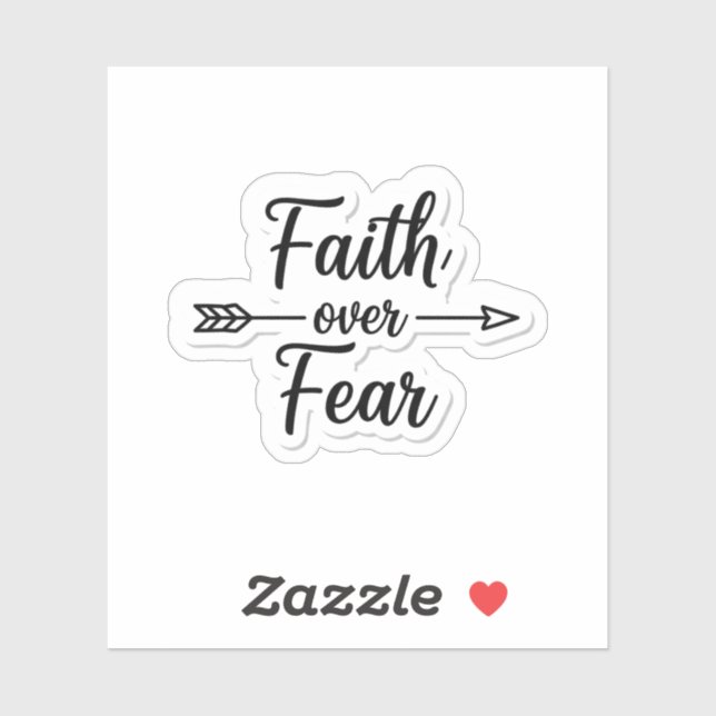 Faith Over Fear Inspirational Quote Sticker (Sheet)