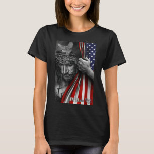 Faith over fear, Jesus American Flag Patriot Chris T-Shirt
