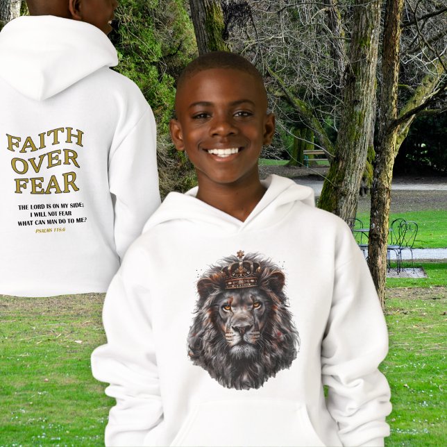 Faith Over Fear King Lion Hoodie (Creator Uploaded)