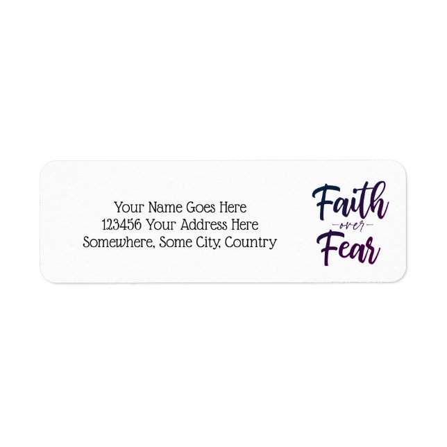 Faith Over Fear Label (Front)