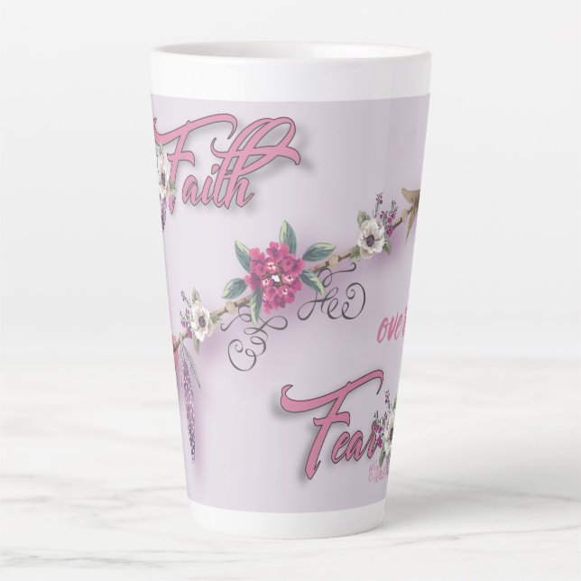 Faith Over Fear Latte Mug (Front)