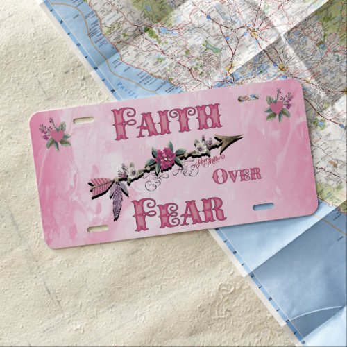 Faith Over Fear License Plate