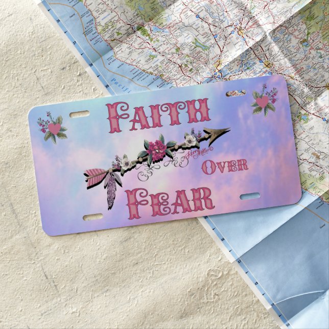 Faith Over Fear License Plate (In Situ)
