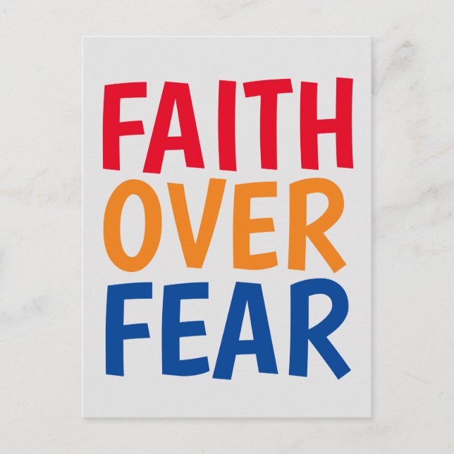 FAITH OVER FEAR MOTIVATIONAL  POSTCARDS (Front)