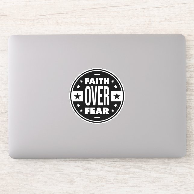 Faith Over Fear, motivational quote Sticker (Computer)