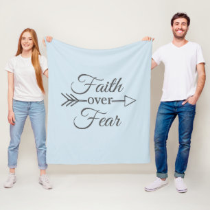 Faith over Fear (multiple colors available) Fleece Blanket