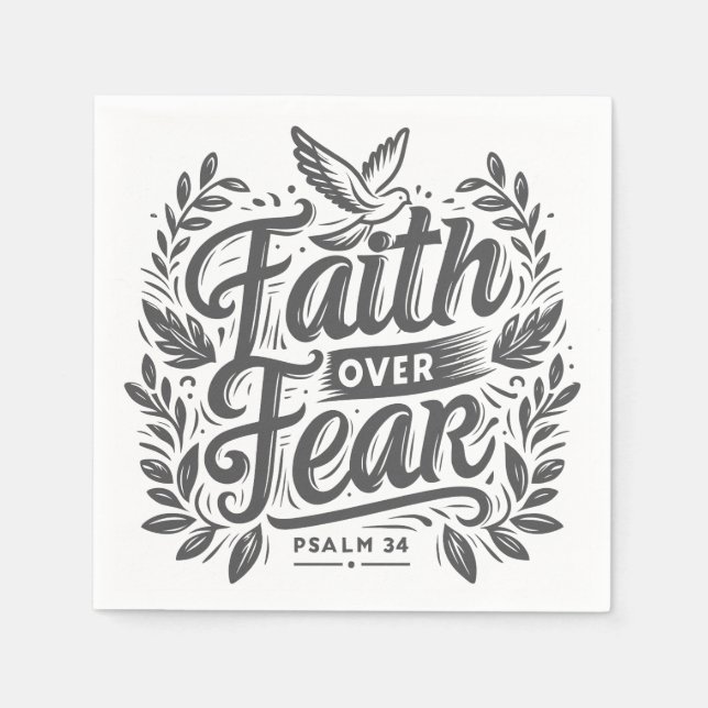 Faith over Fear Napkins (Front)