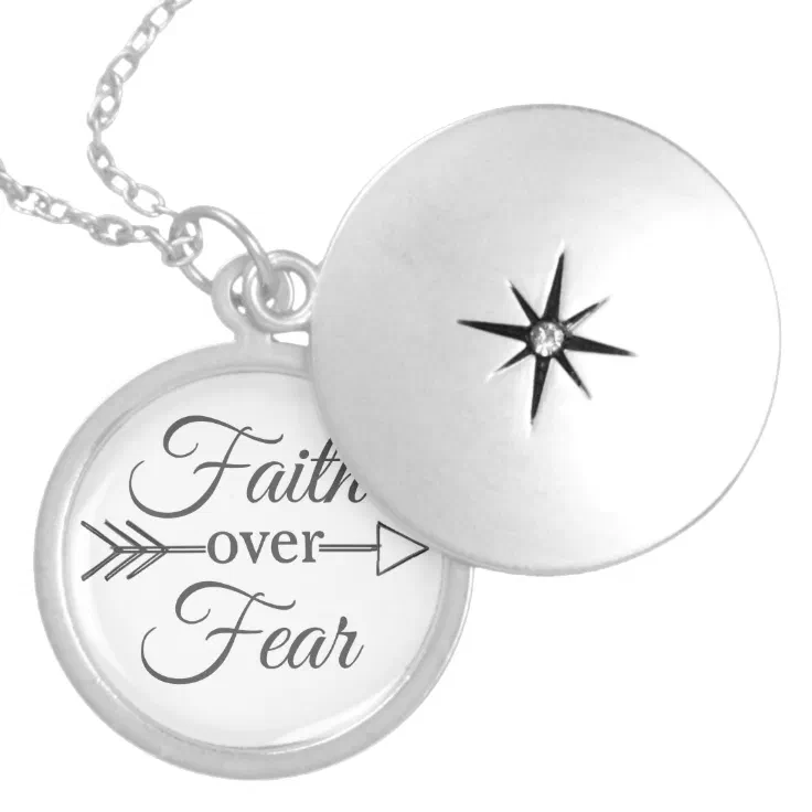 Faith over Fear necklace Zazzle