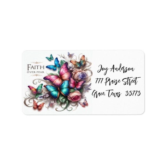 "Faith Over Fear" Personalized Address Labels (Front)