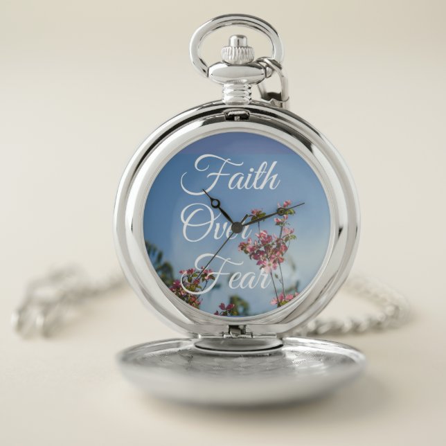 Faith Over Fear Pocket Watch (Inside)