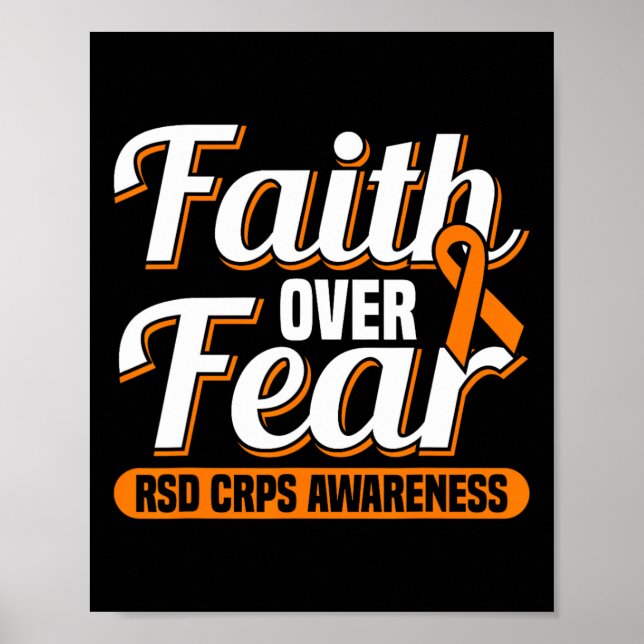 Faith Over Fear Rsd Crps Awareness  Poster (Front)