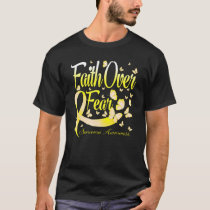 Faith Over Fear Sarcoma Awareness Butterfly T-Shirt