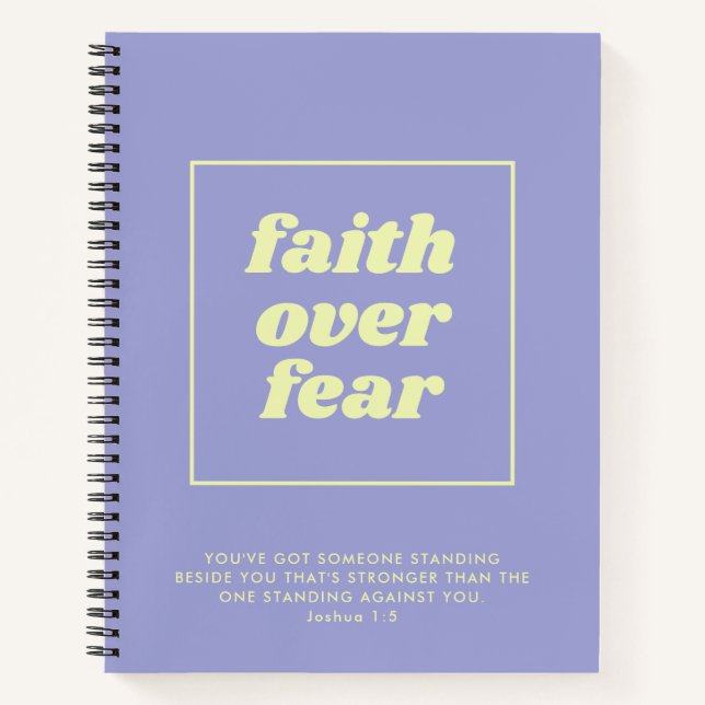 Faith Over Fear Scripture Christian Notebook (Front)