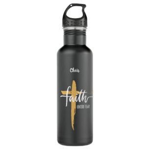 Faith Over Fear Stainless Steel Water Bottle