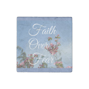 Faith Over Fear Stone Magnet