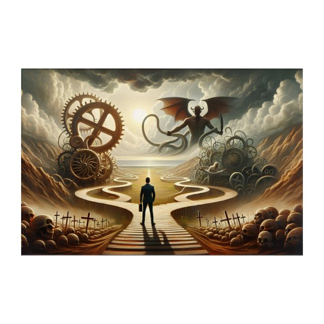 Faith Over Fear - Surreal Landscape Acrylic Print (Front)