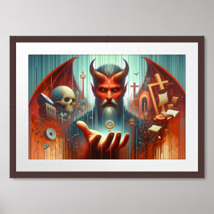 Faith Over Fear - Surreal Spiritual Journey Framed Art