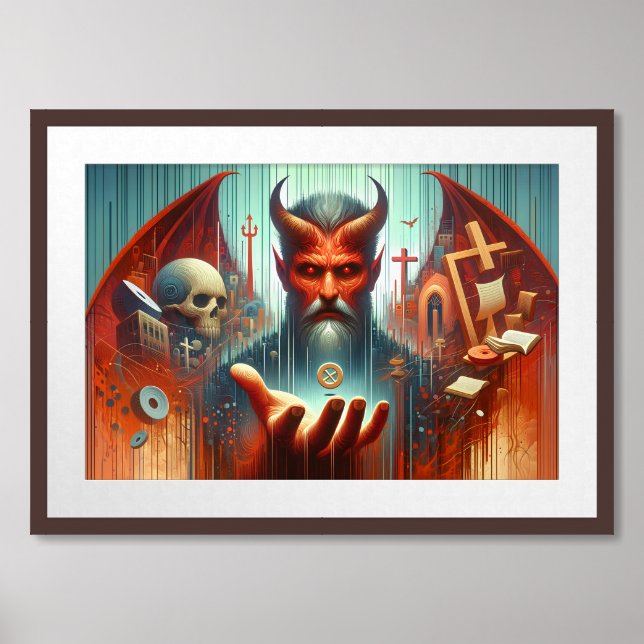 Faith Over Fear - Surreal Spiritual Journey Framed Art (Framed Front)