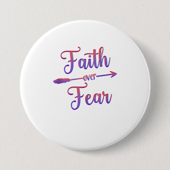 Faith over Fear Tank Top Button (Front)