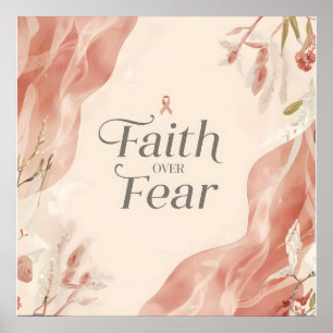 Faith Over Fear Wall Art – Inspirational Quote Pos