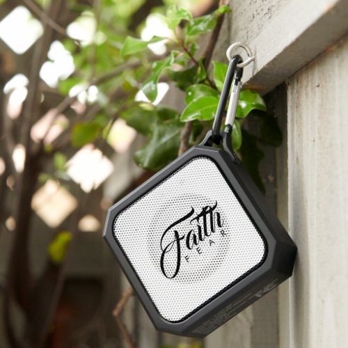 Faith Over Fear White Bluetooth Speaker