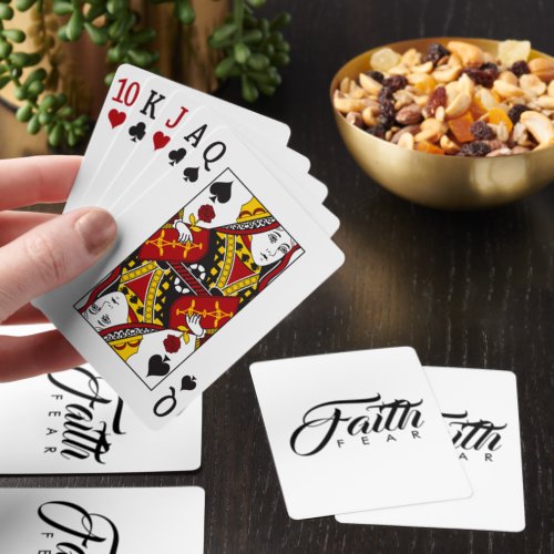 Faith Over Fear White Euchre Cards