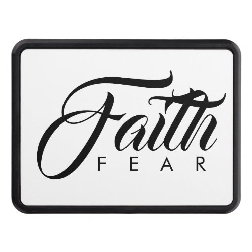 Faith Over Fear White Hitch Cover