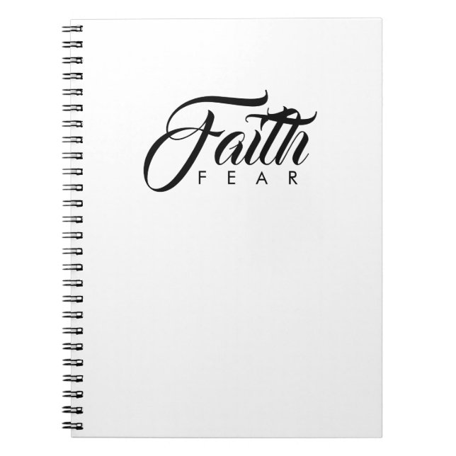 Faith Over Fear White Notebook (Front)
