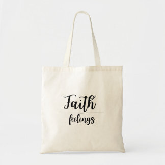 Faith Over Feelings Christian women Tote Bag