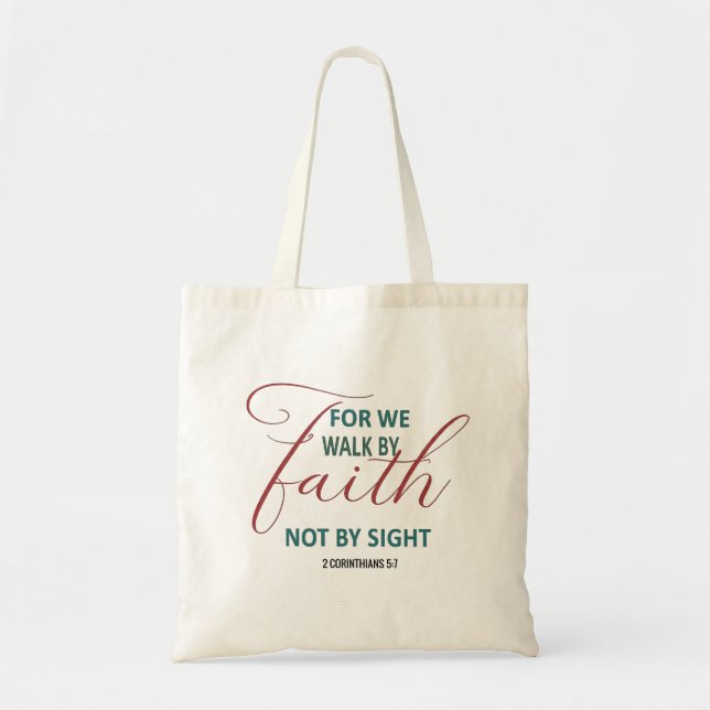 Faith Over Sight Walking in Christ's Heavenly Path Tote Bag (Front)