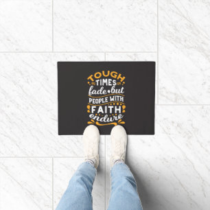 Faith Over Struggles – Motivational Religious Art Doormat