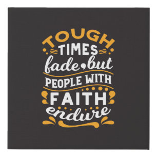 Faith Over Struggles – Motivational Religious Art Faux Canvas Print