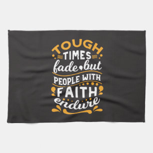 Faith Over Struggles – Motivational Religious Art Kitchen Towel
