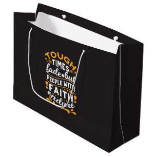 Faith Over Struggles – Motivational Religious Art Large Gift Bag