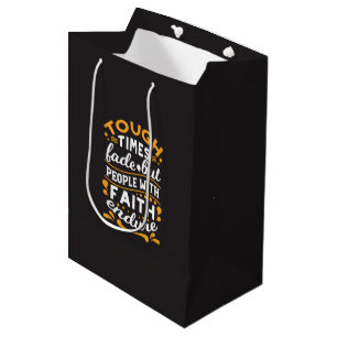 Faith Over Struggles – Motivational Religious Art Medium Gift Bag