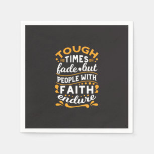 Faith Over Struggles – Motivational Religious Art Napkins