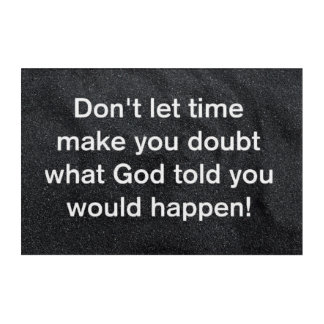 Faith Over Time Inspirational Canvas Acrylic Print