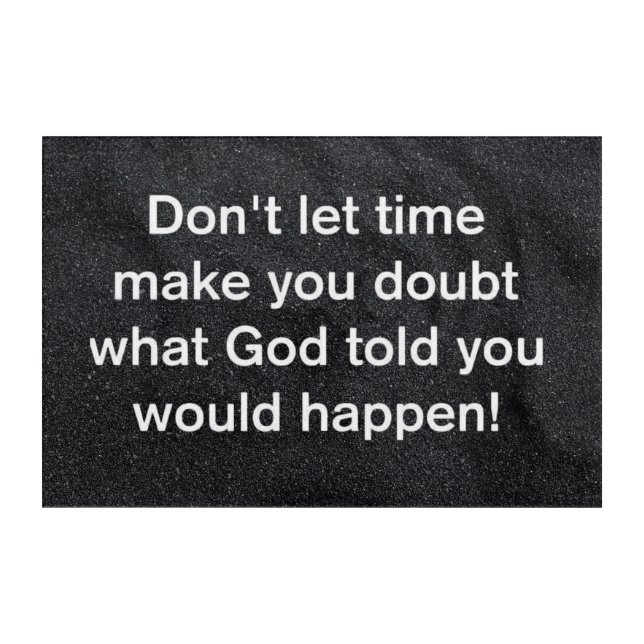 Faith Over Time Inspirational Canvas Acrylic Print (Front)