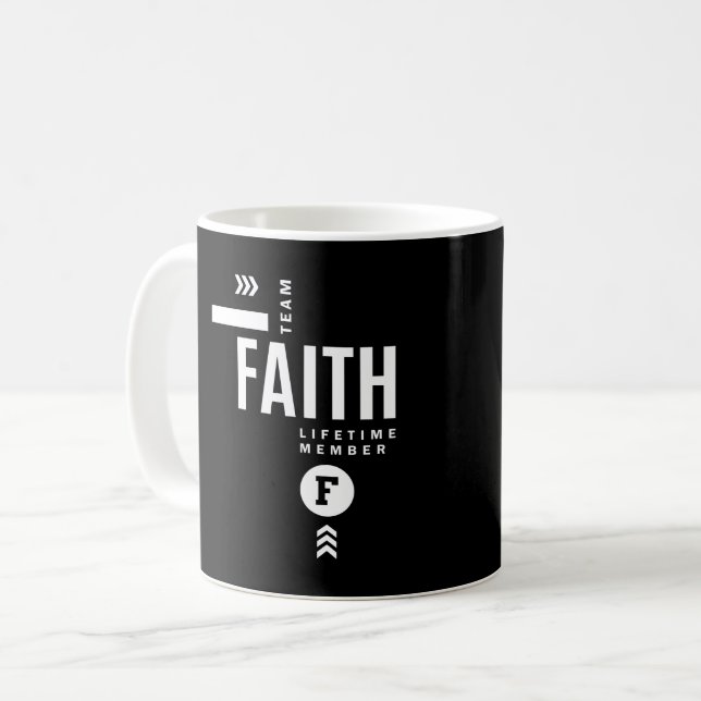 Faith Personalized Name Birthday Gift Coffee Mug (Front Left)