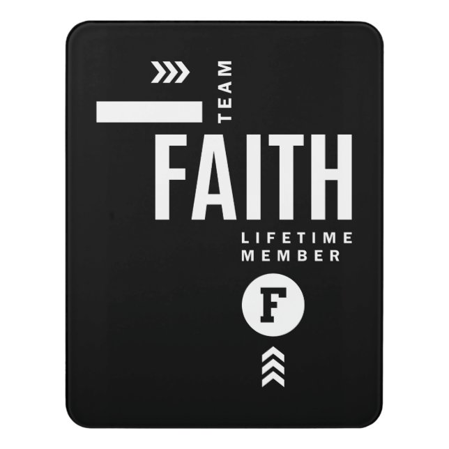 Faith Personalized Name Birthday Gift Door Sign (Contemporary Vert)