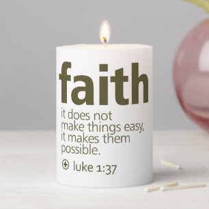 Faith Pillar Candle
