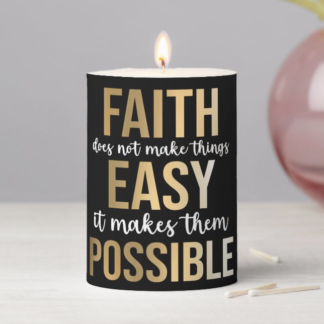 Faith Pillar Candle (In Situ)