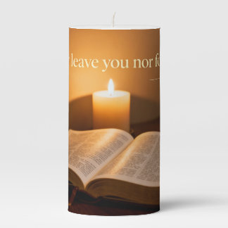 Faith Pillar Candle I will never leave you