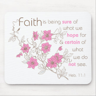 Faith (pink & brown) mouse pad