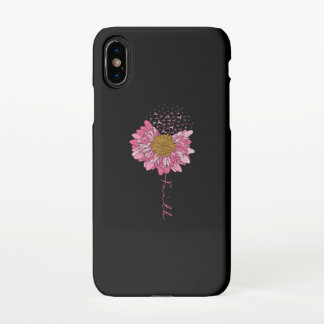 Faith Pink Flower Breast Cancer Awareness iPhone X Case