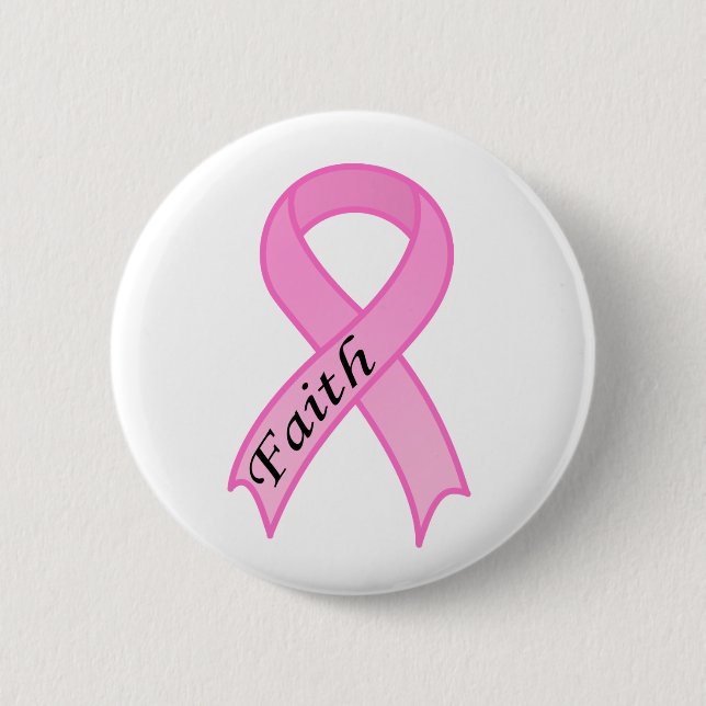 Faith Pink Ribbon Button (Front)