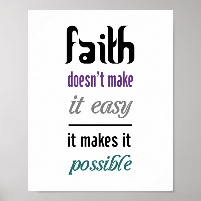 Faith Poster (standard picture frame size) (Front)