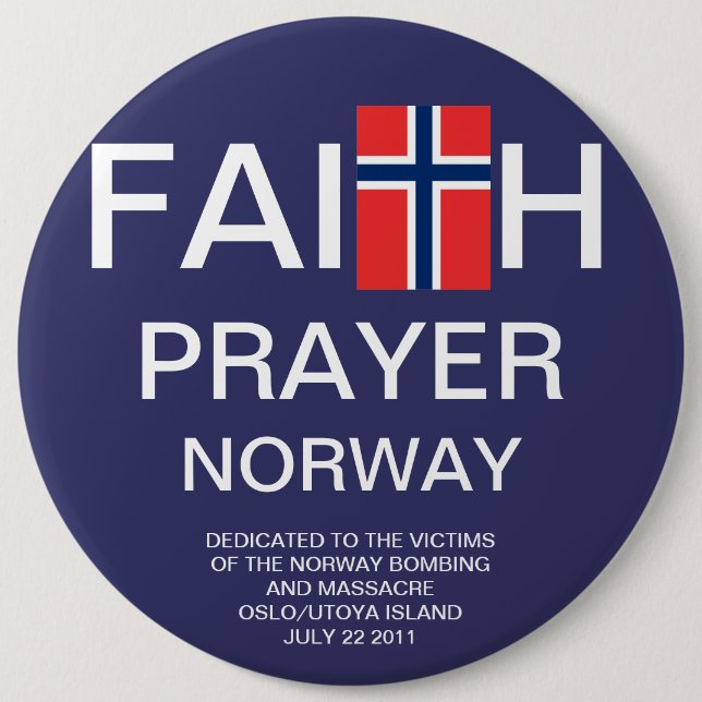 FAITH PRAYER NORWAY BUTTON (Front)